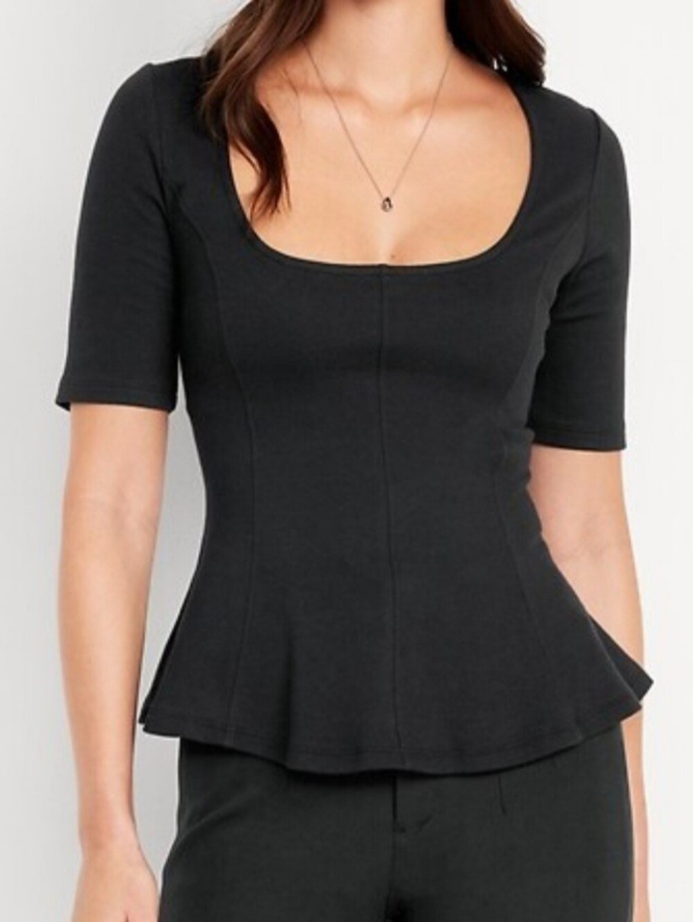 Ann Taylor Black V-Neck Blouse